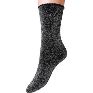 👉 Sokken zwart kunstvezels One Size effen unisex per 2 paar Janastyle 4260035129190