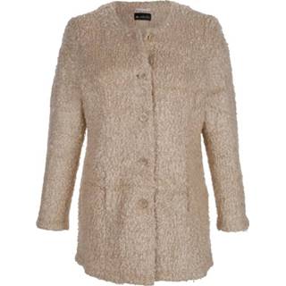 👉 Blazer beige effen vrouwen van zacht structuurmateriaal m. collection 4055708560826