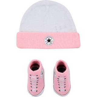 👉 Hoed jongens pasgeborene roze Converse Set en laarzen