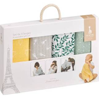 👉 Kleurrijk meisjes VULLI Sophie la Girafe® Kleurrijke Boerendoekjes / Swaddles Set van 3056568508004