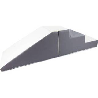 👉 Trap kunstleer jongens wit grijs KIDKII en glijbaan lichtgrijs 5714394111239