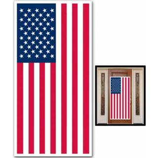 👉 Deurposter multi papier Grote vlag USA/Amerika 76 x 150 cm