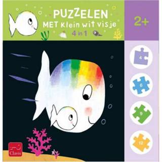 👉 Puzzel wit klein kinderpuzzels Clavis - Visje 4 in 1 5407009980046