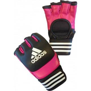 👉 Hand schoenen leder active l Vechtsport Handschoenen stuks zwart roze Adidas Ultimate MMA - Zwart/Roze 3700378387938