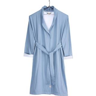 👉 Badjas blauw wit katoen WALRA Soft Jersey Robe / L/XL 8719023318864