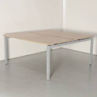 👉 Solidesk benchwerkplek, bladkleur naar keuze, 160 x 80 cm (2x), hoogte instelbaar onderstel r