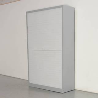 👉 Roldeurkast aluminium Kinnarps roldeurkast, aluminium, 198 x 120 cm, incl. 4 legborden, lichte deur