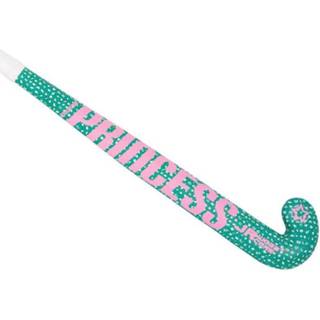 👉 Hockey stick hout junior groen Mid Bow Hockeystick Woodcore Leopard Aqua 8717264769018