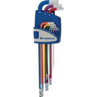 👉 Schroevendraaierset kunststof Haakse | 9-delig houder SW 1,5-10 mm lang kleurcodering, kogelkop - 4000825110 4015448682837