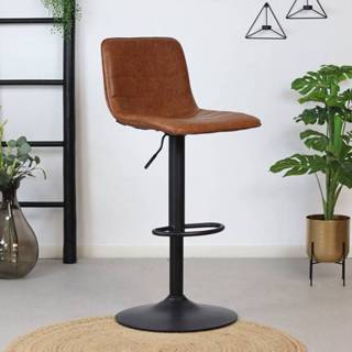 👉 Barkruk velvet Custom Made Boston cognac