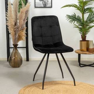 👉 Eetkamer stoel velvet Custom Made zwart Eetkamerstoel Lisa