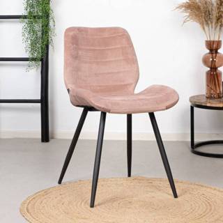 👉 Eetkamer stoel velvet Custom Made roze Eetkamerstoel Toby