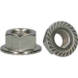 👉 Moer PGB-FASTENERS | Gekartelde DIN 6923 M 4 A2 200 st 5410439176880