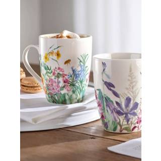 👉 Koffiemok multicolor porselein Set van 2 koffiemokken Bloemen Ritzenhoff 4006344318258