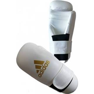 👉 Adidas Semi Contact Gloves - Bokshandschoenen - Wit / Goud - S