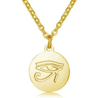 👉 Hanger goudkleurige goud edelstaal mannen Heren Ketting met Oog van Horus 8720629984599