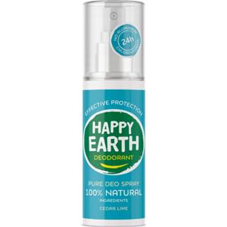 👉 Happy Earth 100% Natuurlijke Deo Spray Cedar Lime