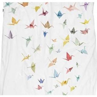 👉 Dekbedovertrek Snurk - 'Crane Birds' Flanel 140 x 200/220cm