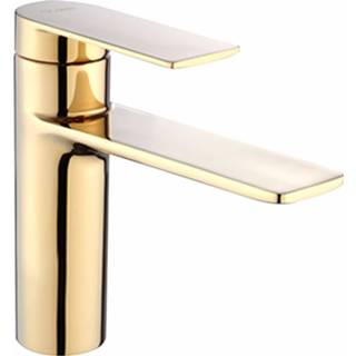 👉 Wastafelkraan glans goud REA Storm Wastafelkraan/ Mengkraan - Opbouw Laag Model 5902557369027