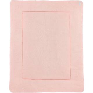 👉 Boxkleed roze rechthoekig I Knots Soft Pink Meyco Mini 77 x 97 cm 4054703930894