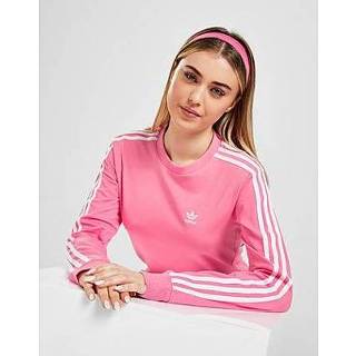 👉 Shirt vrouwen Adidas Originals 3 Stripe T-Shirt met lange mouwen - Dames 4066747189190