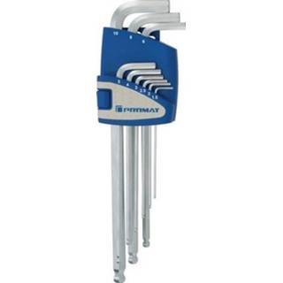 👉 Schroevendraaierset kunststof Haakse | 9-delig houder SW 1,5-10 mm lang kogelkop - 4000825111 4015448682813