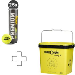 👉 Verpakking One Size Tennis-Point 25 X Premium 4 Stuks Plus Ballenemmer