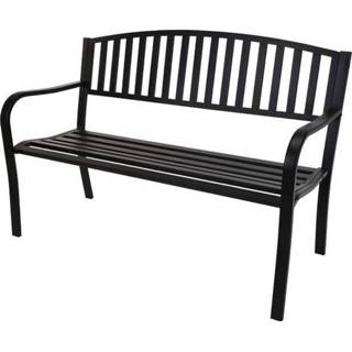 👉 Tuinbank zwart metaal active Pro Garden - 127x50x85 cm 6095808080099
