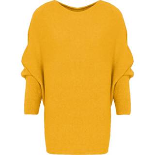 👉 Trui vrouwen okergeel Oversized Soft