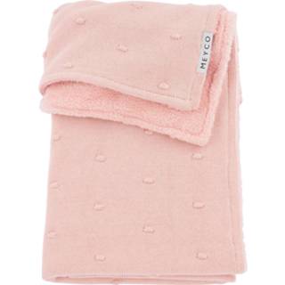 👉 Wiegdeken roze I Knots Soft Pink Meyco Mini Fleece 75 x 100 cm 4054703350890