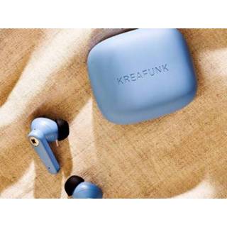 👉 Microfoon blauw River Blue KreaFunk - aSENSE in-ears oortjes met