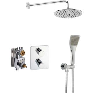 👉 Handdouche chroom Ben Lavion 250 Inbouw Regendoucheset met vierkante 8714176042581