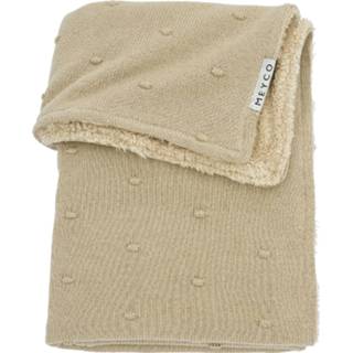 👉 Wiegdeken I Knots sand Meyco Mini Fleece 75 x 100 cm 4054703350791