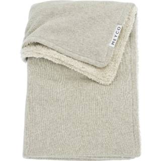 👉 Wiegdeken Knit Basic Sand Me e Meyco Fleece Melange 75 x 100 cm 4054703350203