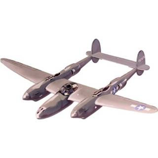 👉 Vliegtuig metalen Plaat P-38 Lightning met Relief 44x25cm 6013953940914