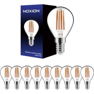 👉 Gloeilamp Voordeelpak 10x Noxion Lucent Lustre LED E14 Kogel Helder 4.5W 470lm - 827 | Dimbaar Vervanger voor 40W 8719157043960