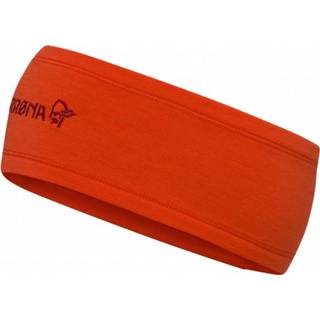 👉 Hoofdband rood One Size uniseks Norrøna - Warmwool2 Headband maat Size, 7042698469632