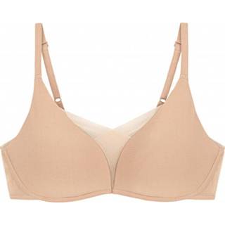 👉 Triaction by Triumph - Women's Triumph Shape Smart P - Sportbeha maat 90, beige