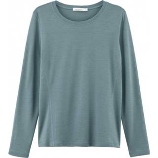 👉 Hessnatur - Women's Merinoshirt - Merino-ondergoed maat 48, turkoois