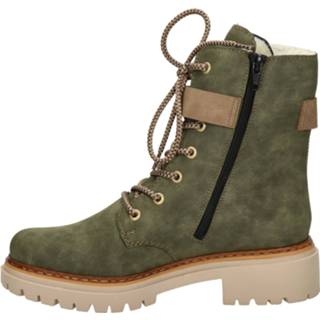 👉 Veterboots kunstleder vrouwen groen Rieker 8720251612884 872025161291