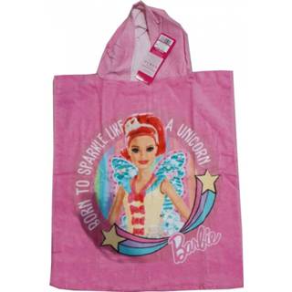 👉 Poncho katoen antraciet Barbie - 55 x 100 cm 5902689471698