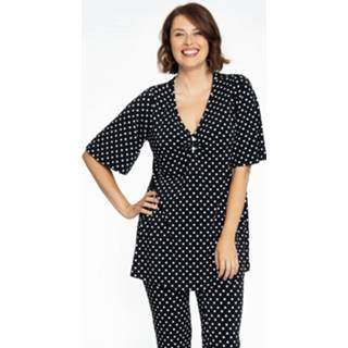 👉 Tuniek zwart parels flare met POLKADOT 58/60 black