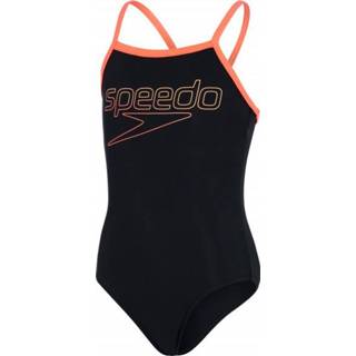 👉 Speedo - Kid's Boom Logo Thinstrap Muscleback - Badpak maat 176, zwart