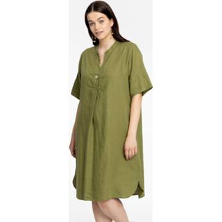 👉 Tuniek donkergroen linnen met plooi LINEN 38/40 green
