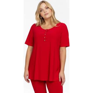 👉 Tuniek rood flare knoopjes DOLCE 38/40 red