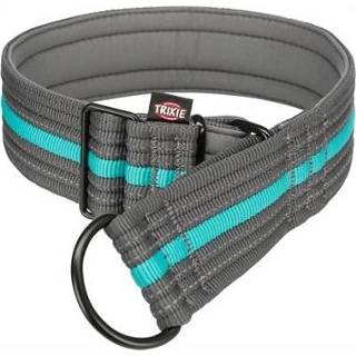 👉 Halsband grijs Trixie hond fusion half-slip grafiet / oceaan blauw 38-48x4,5 cm 4053032443174