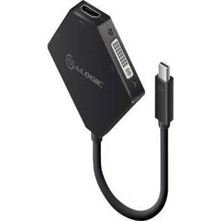 👉 DisplayPort zwart ALOGIC Video-interface-converter Mini / HDMI DVI VGA 25cm 9350784010148
