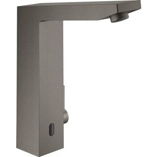👉 Wastafelmengkraan graphite GROHE Eurocube E M-Size elektronische met infraroodsensor, menging en instelbare temperatuurbegrenzer, geborsteld hard
