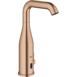 👉 Wastafelmengkraan GROHE Essence E infrarood elektronische M-size met menging en instelbare temperatuurbegrenzer, geborsteld warm sunset