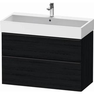 👉 Wastafelonderbouwkast zwart eiken wastafel onderbouwkast D-Neo Duravit met 2 lades 98,4 x 44,2 62,5 cm, mat